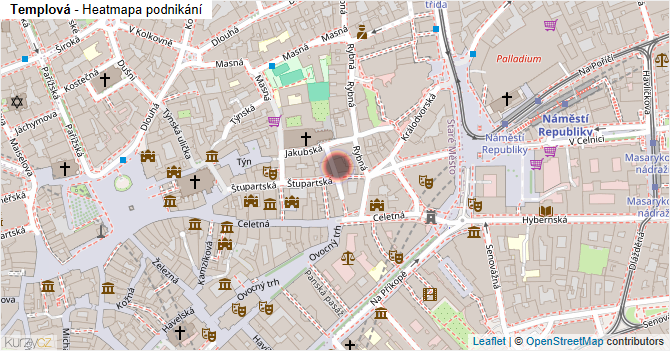 Templová - mapa podnikání