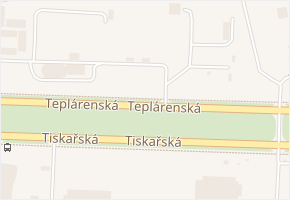 Teplárenská v obci Praha - mapa ulice