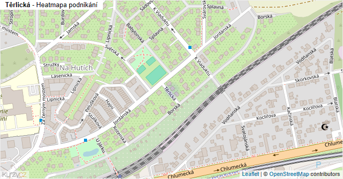 Těrlická - mapa podnikání