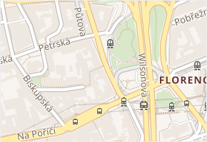 Těšnov v obci Praha - mapa ulice