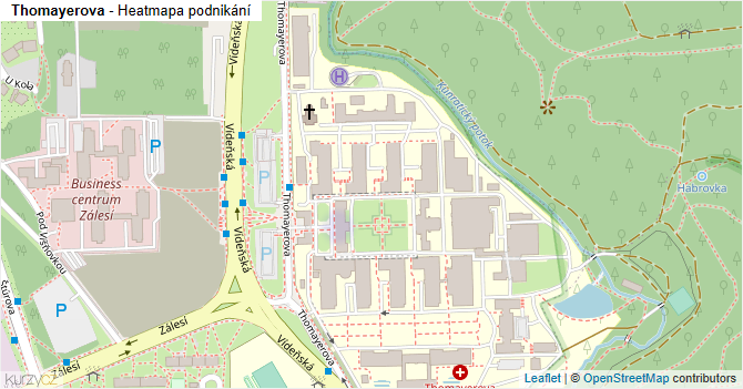 Thomayerova - mapa podnikání