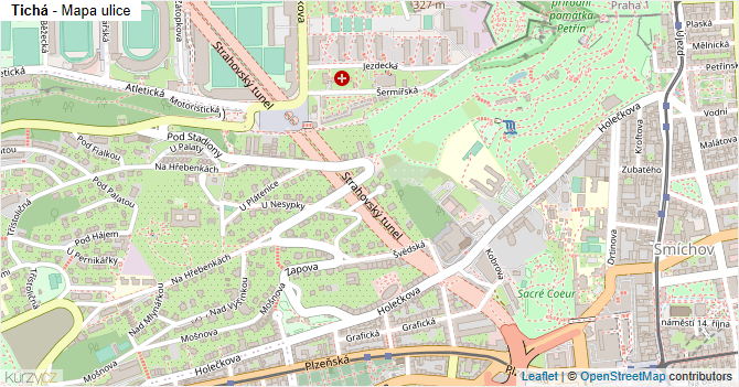Tichá - mapa ulice