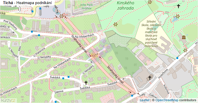 Tichá - mapa podnikání