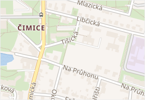 Tišická v obci Praha - mapa ulice