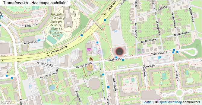 Tlumačovská - mapa podnikání