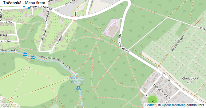 Točenská - mapa firem