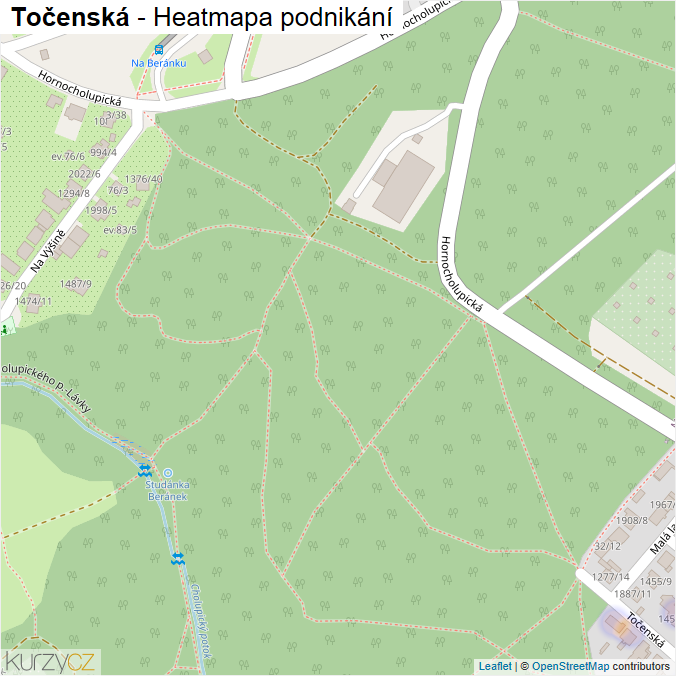 Mapa Točenská - Firmy v ulici.