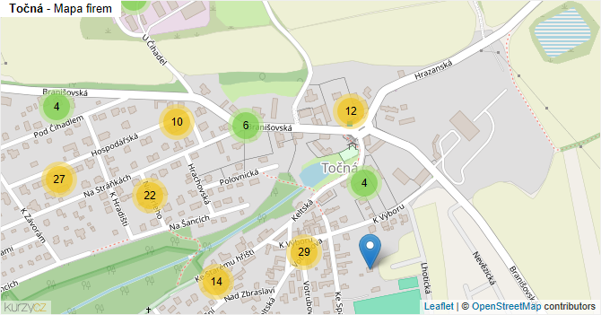 Točná - mapa firem
