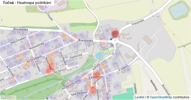 Točná - mapa podnikání