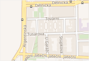 Tovární v obci Praha 1 - mapa ulice