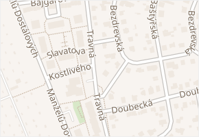 Travná v obci Praha - mapa ulice