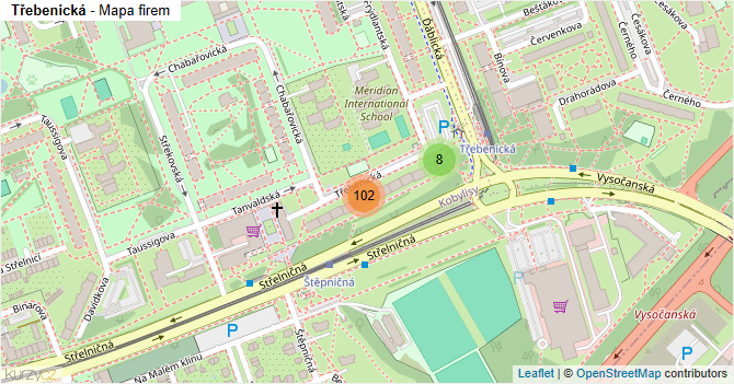 Třebenická - mapa firem