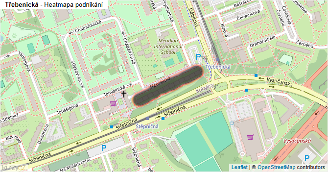 Třebenická - mapa podnikání