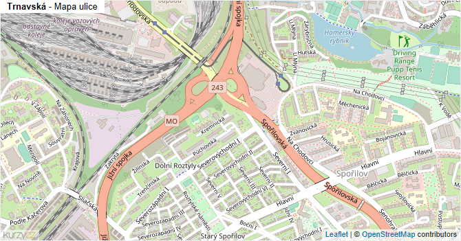 Trnavská - mapa ulice