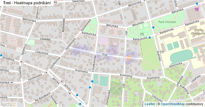 Trní - mapa podnikání