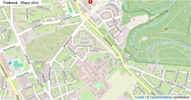 Trnková - mapa ulice