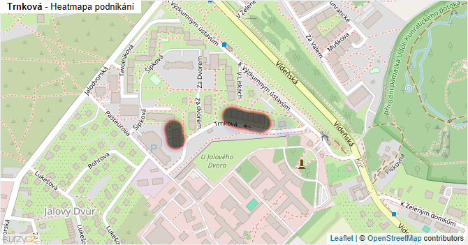 Trnková - mapa podnikání