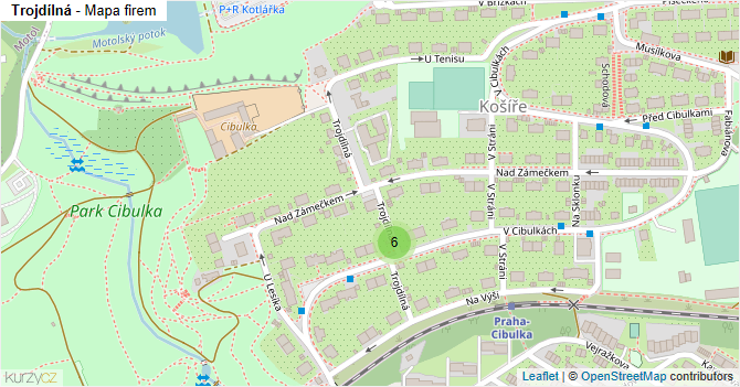 Trojdílná - mapa firem