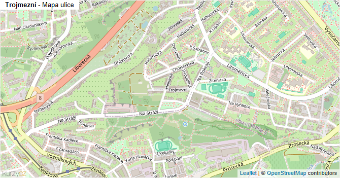 Trojmezní - mapa ulice