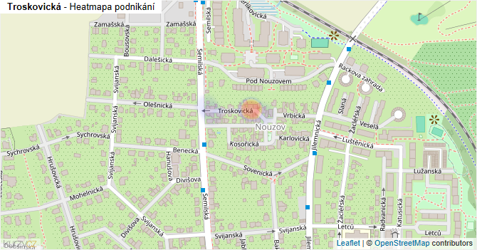 Troskovická - mapa podnikání