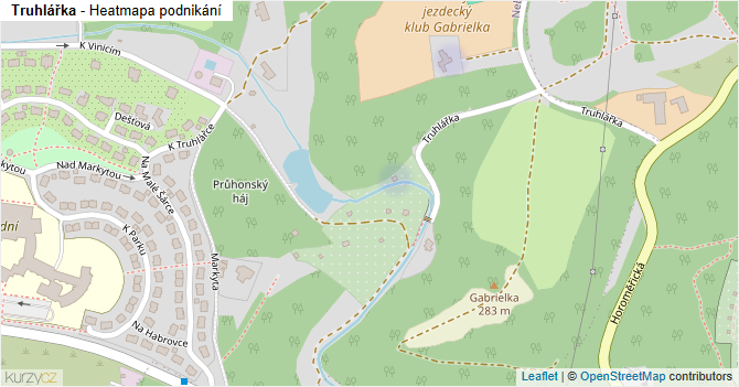 Truhlářka - mapa podnikání