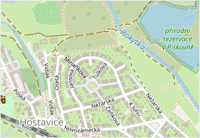 Tulkova v obci Praha 2 - mapa ulice