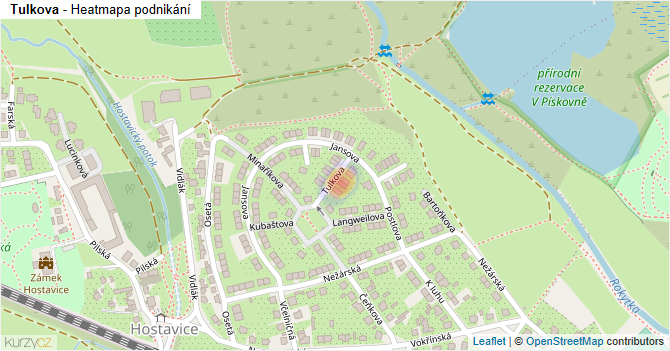 Tulkova - mapa podnikání