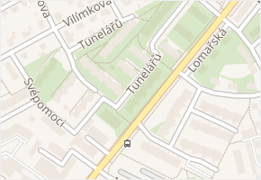 Tunelářů v obci Praha 11 - mapa ulice