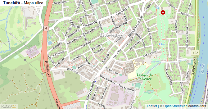 Tunelářů - mapa ulice
