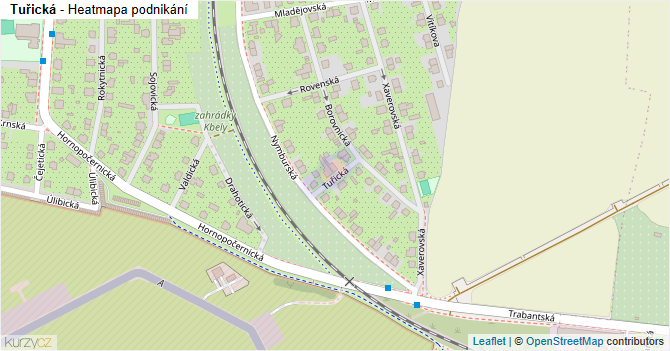 Tuřická - mapa podnikání