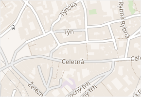 Týn v obci Praha - mapa ulice