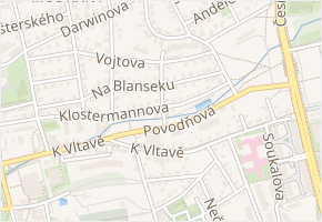 U chmelnice v obci Praha 4 - mapa ulice