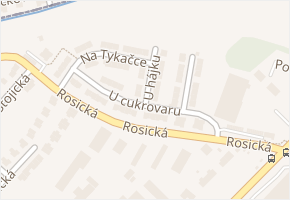 U cukrovaru v obci Praha - mapa ulice