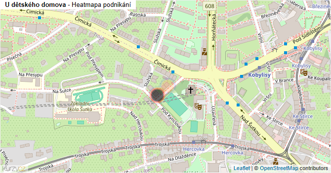U dětského domova - mapa podnikání