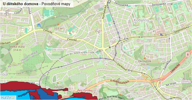 U dětského domova - záplavové mapy stoleté vody