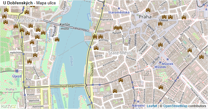 U Dobřenských - mapa ulice