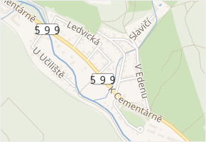 U drážky v obci Praha - mapa ulice