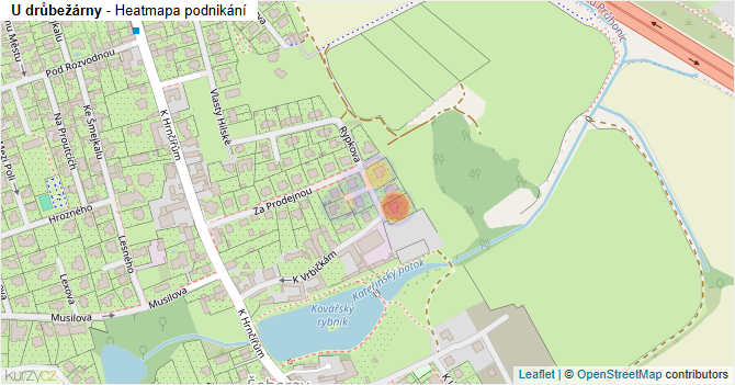 U drůbežárny - mapa podnikání