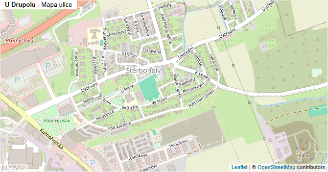 U Drupolu - mapa ulice