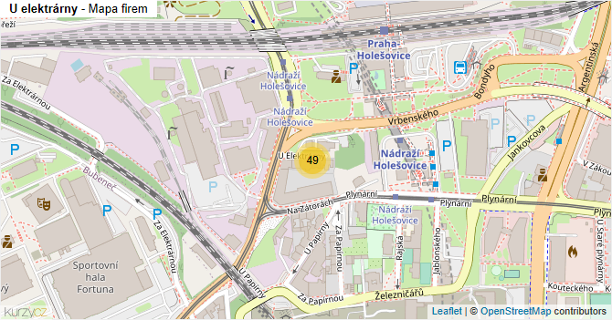 U elektrárny - mapa firem