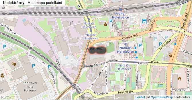 U elektrárny - mapa podnikání
