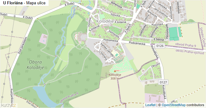 U Floriána - mapa ulice