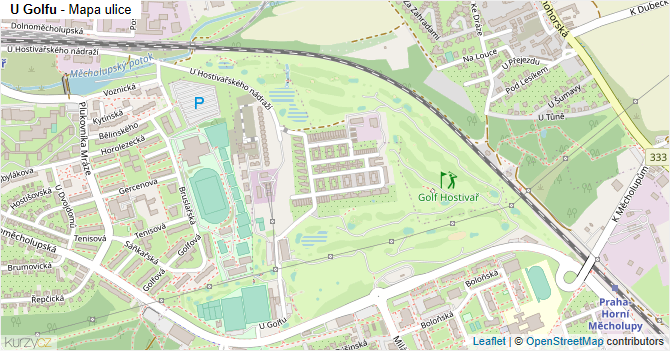 U Golfu - mapa ulice
