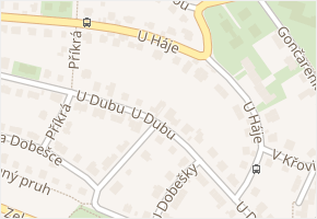 U háje v obci Praha - mapa ulice