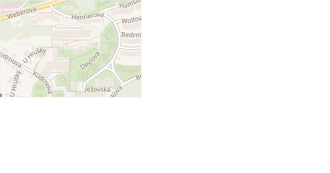 U Homolky v obci Praha - mapa ulice
