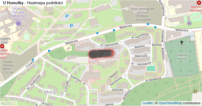 U Homolky - mapa podnikání