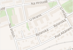 U hranic v obci Praha - mapa ulice
