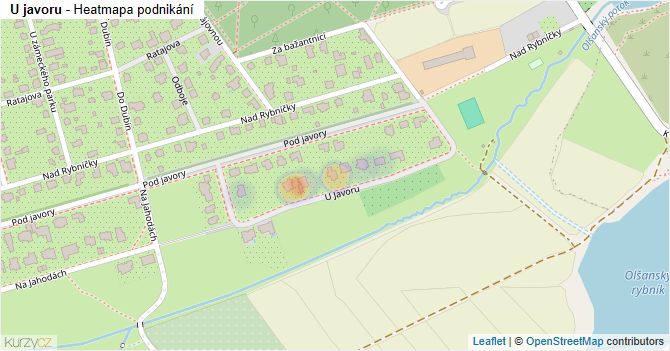 U javoru - mapa podnikání