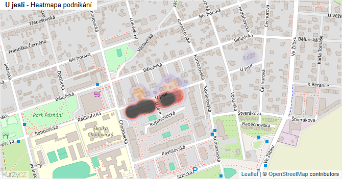 U jeslí - mapa podnikání