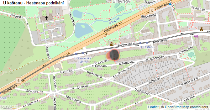 U kaštanu - mapa podnikání